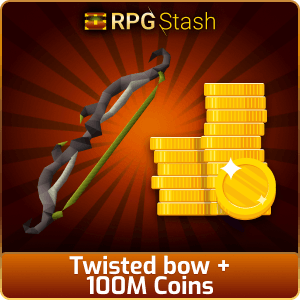 Twisted bow + 100M Coins [💯1500+ High TLv Acc Trade⚖️] [OSRS] 🏆121K+Feedback Seller✔️