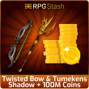 Twisted Bow & Tumekens Shadow + 100M Coins [💯1500+ High TLv Acc Trade⚖️] [OSRS] 🏆121K+Feedback Seller✔️