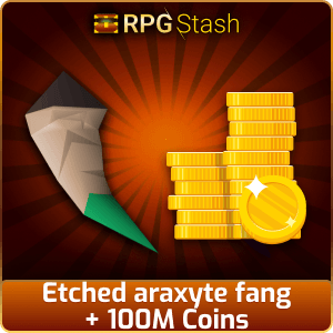 Etched araxyte fang + 100M Coins [💯1500+ High TLv Acc Trade⚖️] [OSRS] 🏆121K+Feedback Seller✔️
