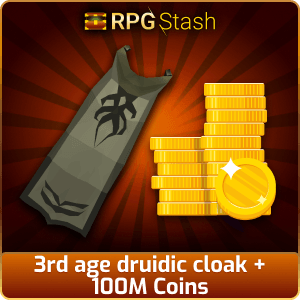 3rd age druidic cloak + 100M Coins [💯1500+ High TLv Acc Trade⚖️] [OSRS] 🏆121K+Feedback Seller✔️