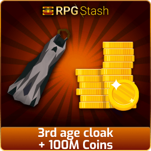 3rd age cloak + 100M Coins [💯1500+ High TLv Acc Trade⚖️] [OSRS] 🏆121K+Feedback Seller✔️