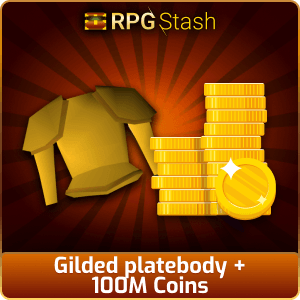 Gilded platebody + 100M Coins [💯1500+ High TLv Acc Trade⚖️] [OSRS] 🏆121K+Feedback Seller✔️