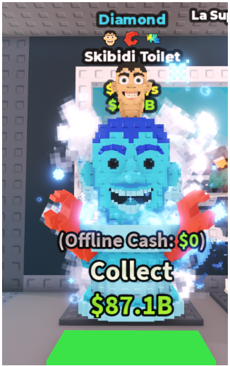DIAMOND SKIBIDI TOILET 7.2B/S (OG SKIBIDI + 2 TRAITS) – STEAL A BRAINROT – FAST DELIVERY & TRUSTED #B3TN9X