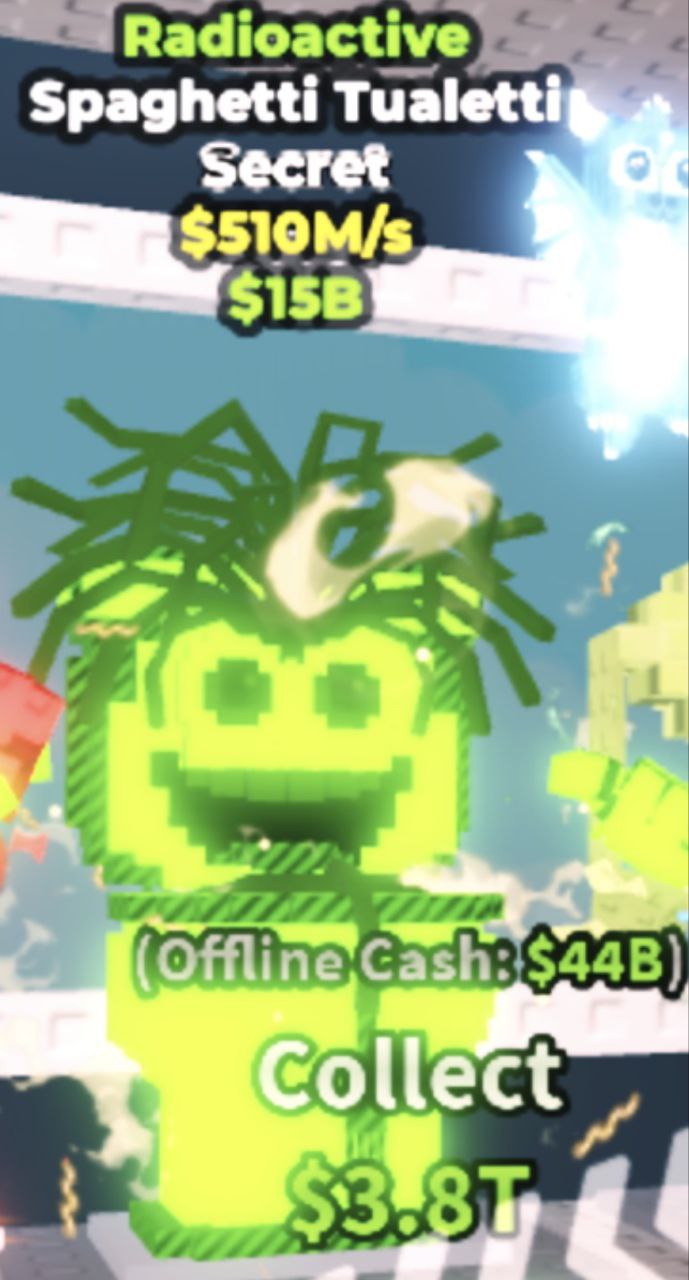 radioactive spaghetti Tualetti 510M/s ♦️ Cheapest steal a brainrot ♦️ instant delivery ♦️