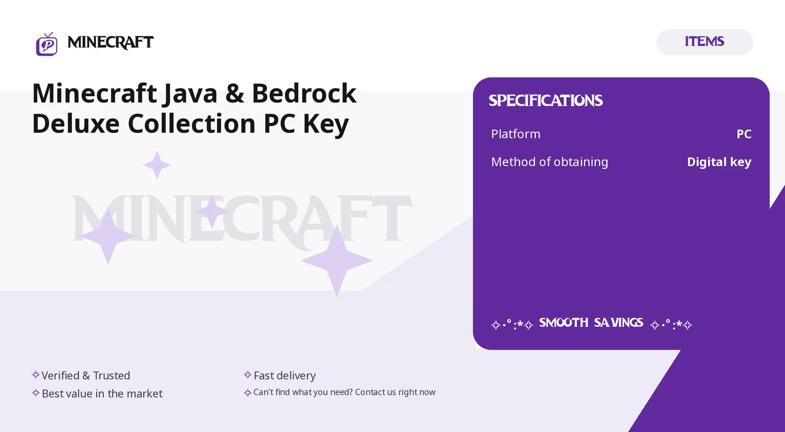 ✧･ﾟ:*✧ Minecraft Java & Bedrock Deluxe Collection PC Key ✧･ﾟ:*✧ Smooth Savings ✧･ﾟ:*✧