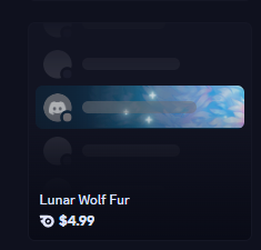 Lunar wolf fur | nameplate