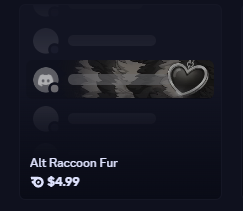 Alt raccoon fur | via gift 4.99$