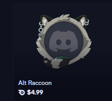 Alt raccoon avatar | 4.99$