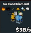 BS10693 Gold and Diamond 3B/s