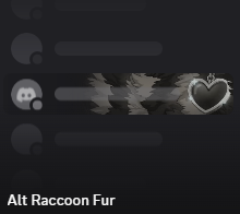 Alt Reccoon Fur Nameplate 🔥Cheap Decoration $4.99