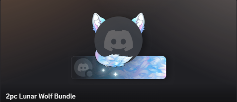 Lunar Wolf Bundle ( Avatar + Nameplate )🔥Cheap Decoration $8.99