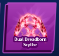 Dual Dreadborn Scythe Set ( Sword + Emote + Explosion )