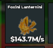 BS10875 Foxini Lanternini Gold 143M/s