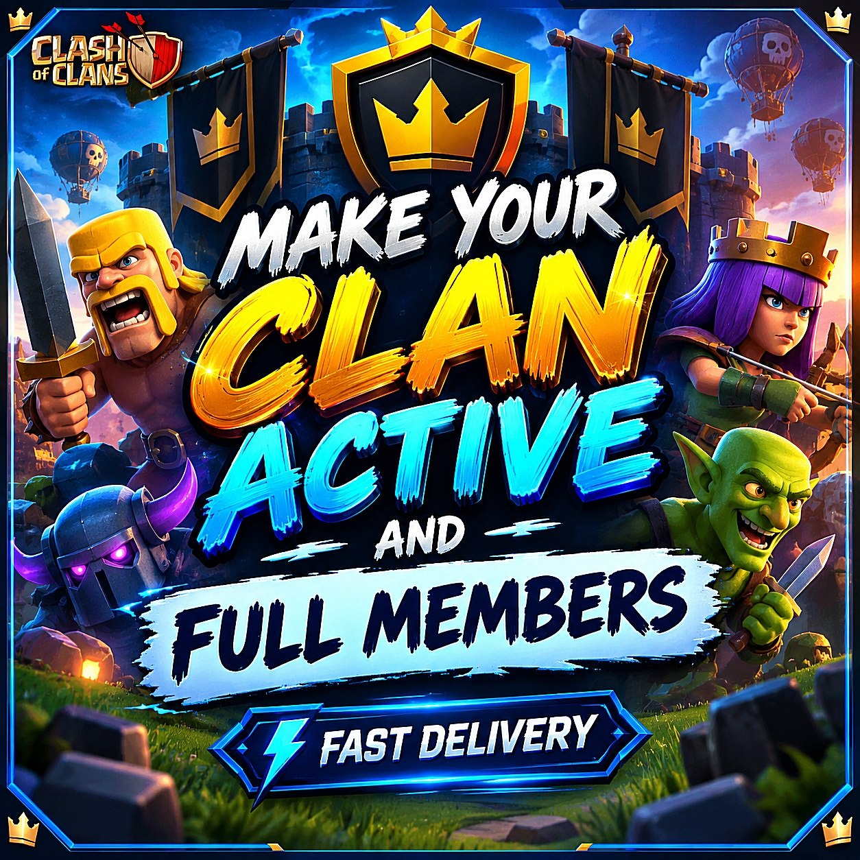 ❣️Make Your Clan Active 🔥 Full Members ⚡ UNDER 10 LEVEL CLAN🤪 FAST DELIVERY 🚚