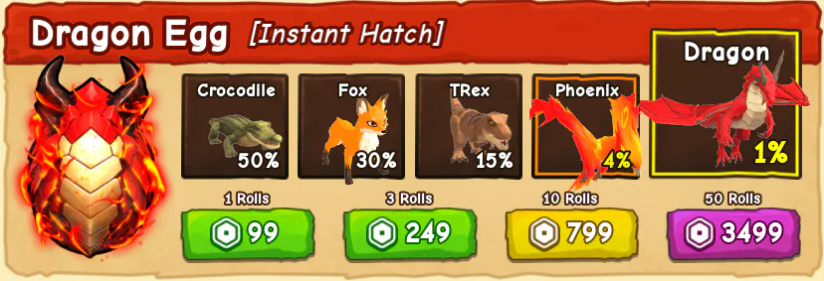 Ride a Pet > 10 Dragon Egg [799R]