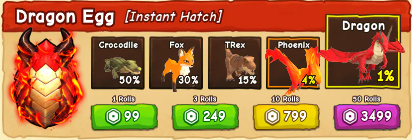 Ride a Pet > 3 Dragon Egg [249R]