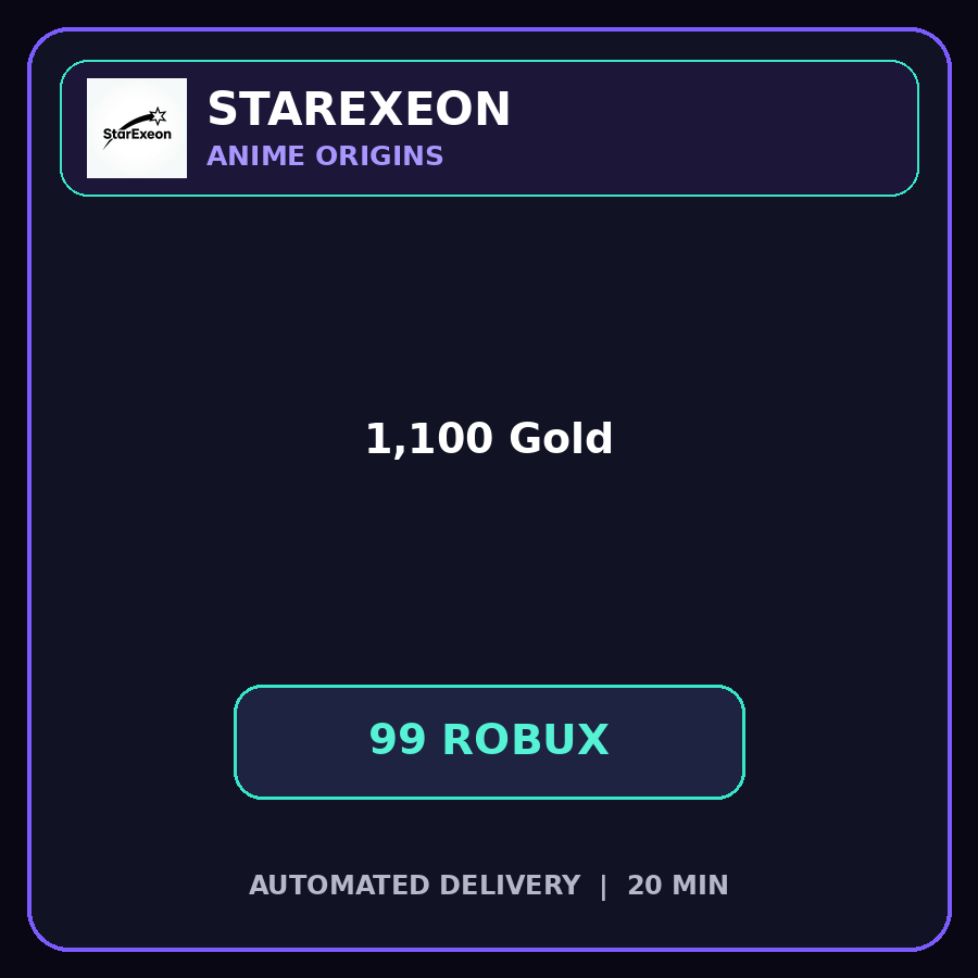 Anime Origins > 1,100 Gold [99R]
