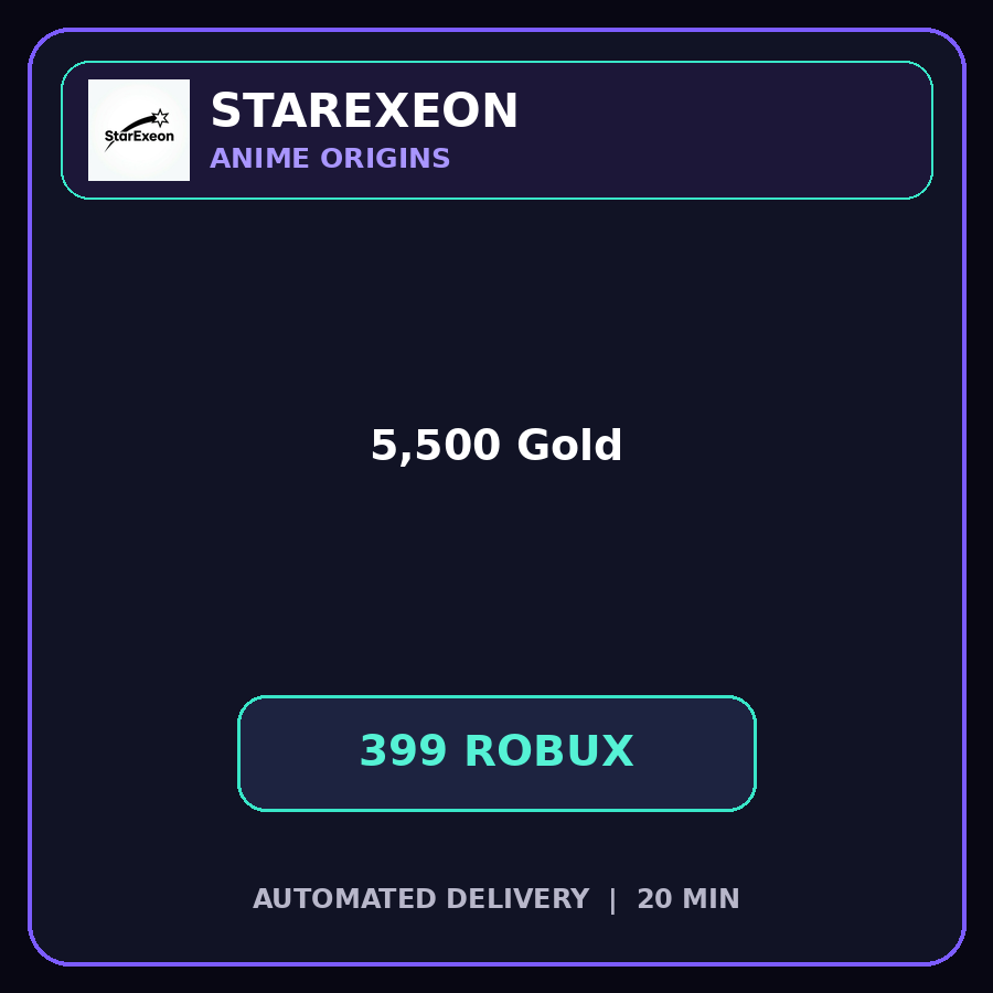 Anime Origins > 5,500 Gold [399R]