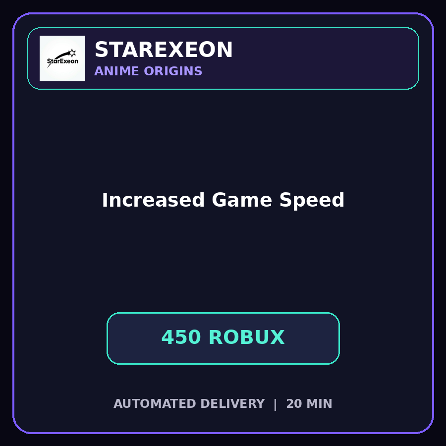 Anime Origins > Increased Game Speed [450R]