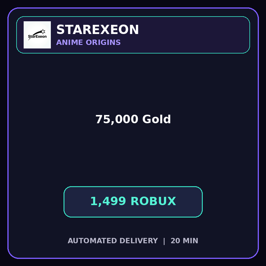 Anime Origins > 75,000 Gold [1499R]