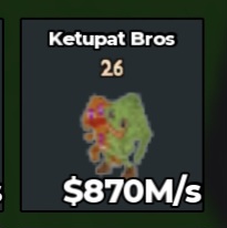 BS10918 Ketupat Bros 870M/s