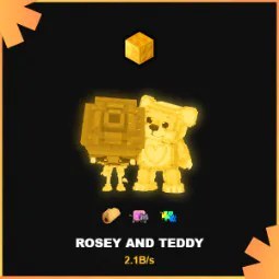 Steal a Brainrot: Rare Secret Gold Rosey and Teddy