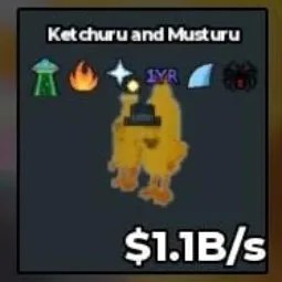 Steal a Brainrot: Skz180 Gold Ketchuru and Musturu