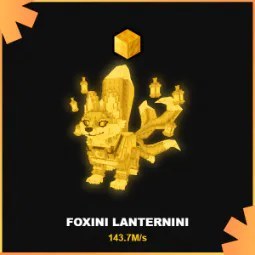 Steal a Brainrot: Rare Secret Gold Foxini Lanternini