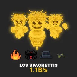 Steal a Brainrot: Gold Los Spaghettis Fire Spider Matteo Hat Explosive Insta