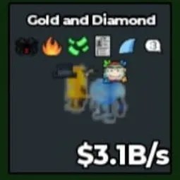 Steal a Brainrot: 3 1b Gold and Diamond Kori