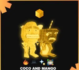 Steal a Brainrot: Rare Secret Gold Coco and Mango