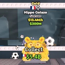 Steal a Brainrot: Hippo Golazo Gold With Ball