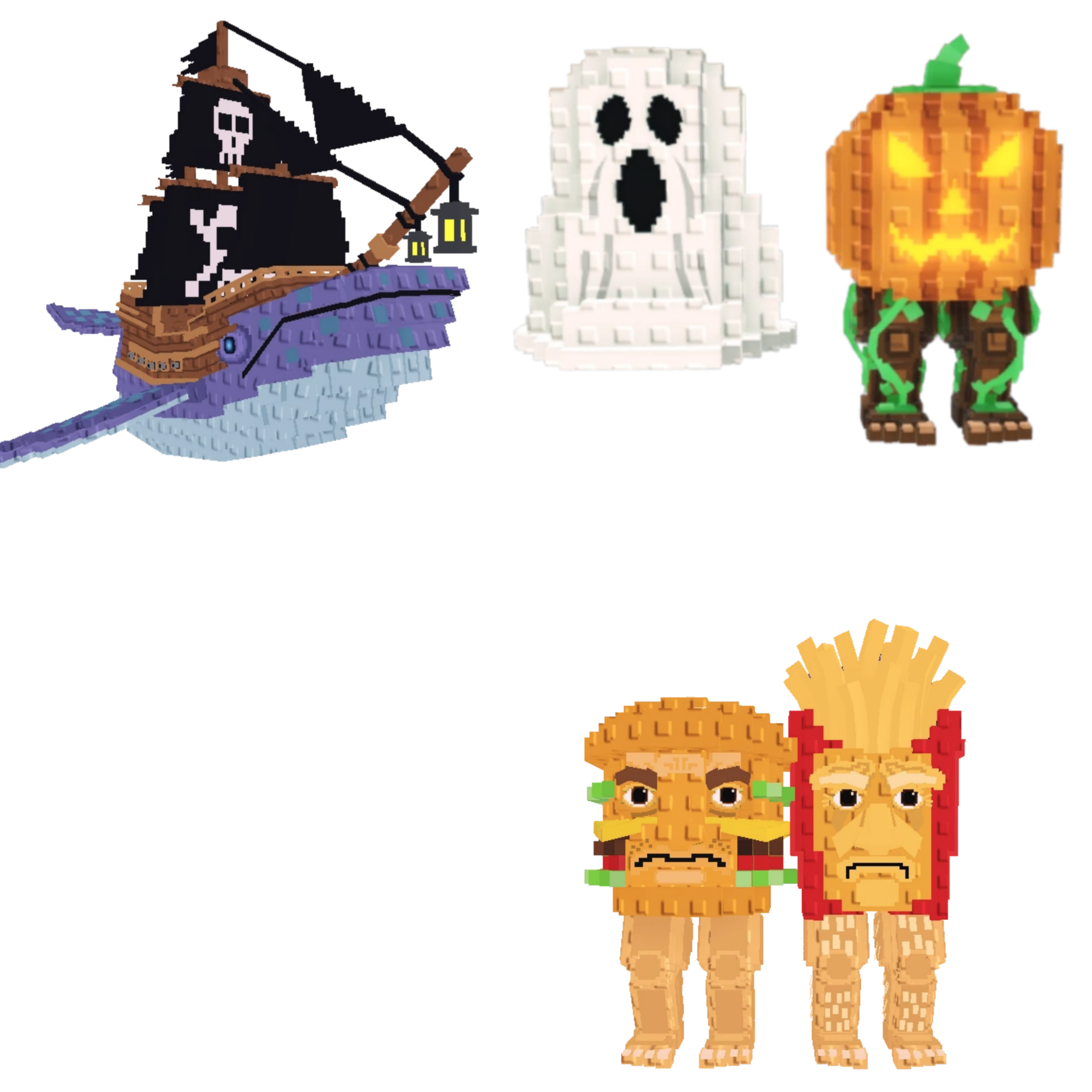 [BUNDLE] - 🦄 1x Capitano Moby 🦄 1x Burguro And Fryuro 🦄 1x Spooky and Pumpky