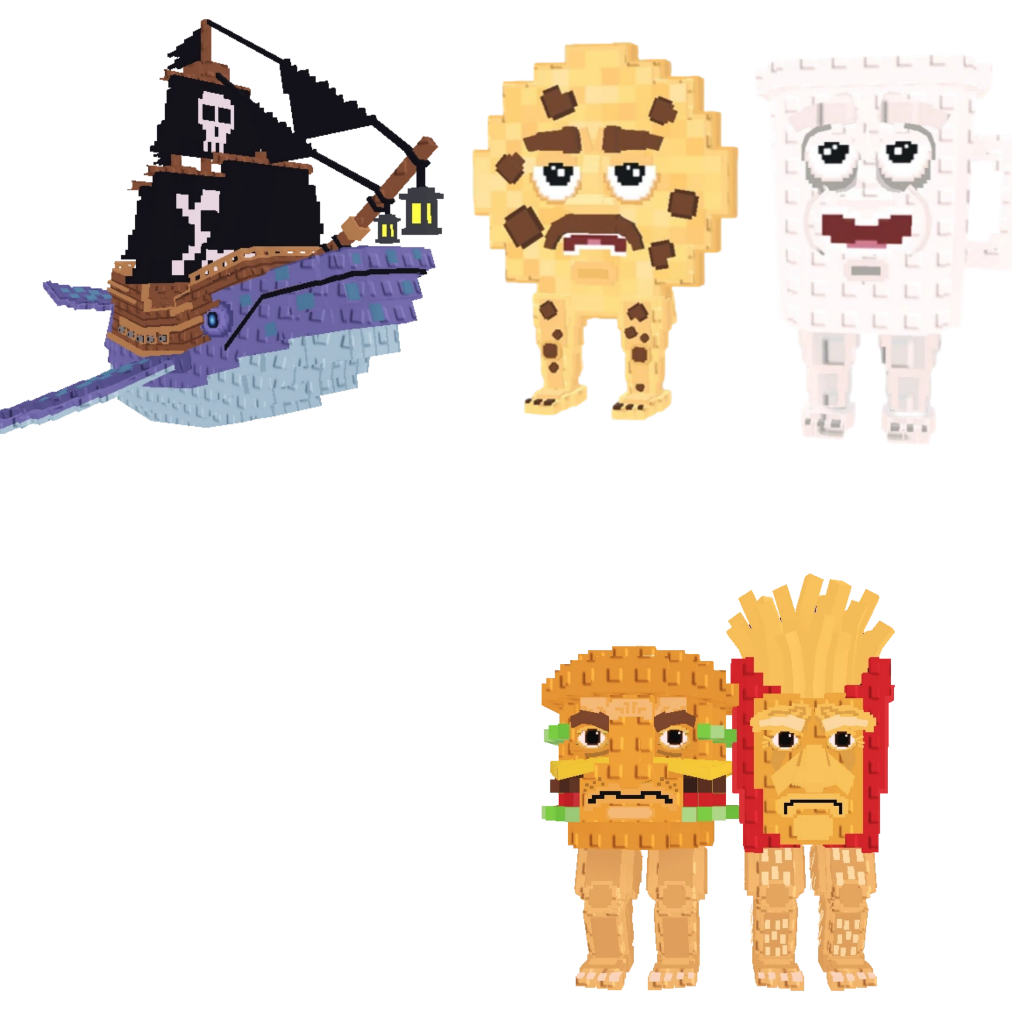[BUNDLE] - 🐷 1x Capitano Moby 🐷 1x Cooki and Milki 🐷 1x Burguro And Fryuro