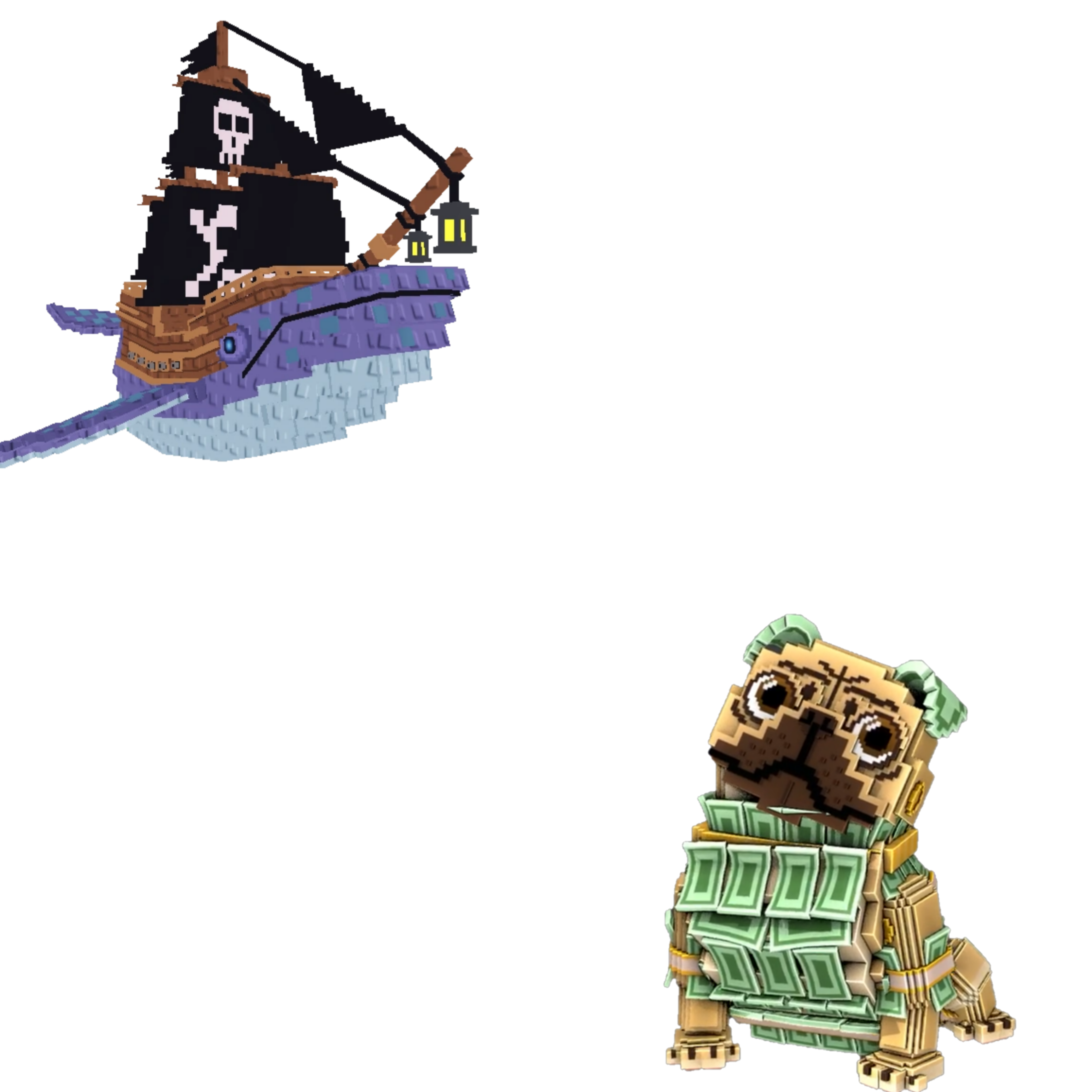 [BUNDLE] - 🐿️ 1x Capitano Moby 🐿️ 1x Money Money Puggy