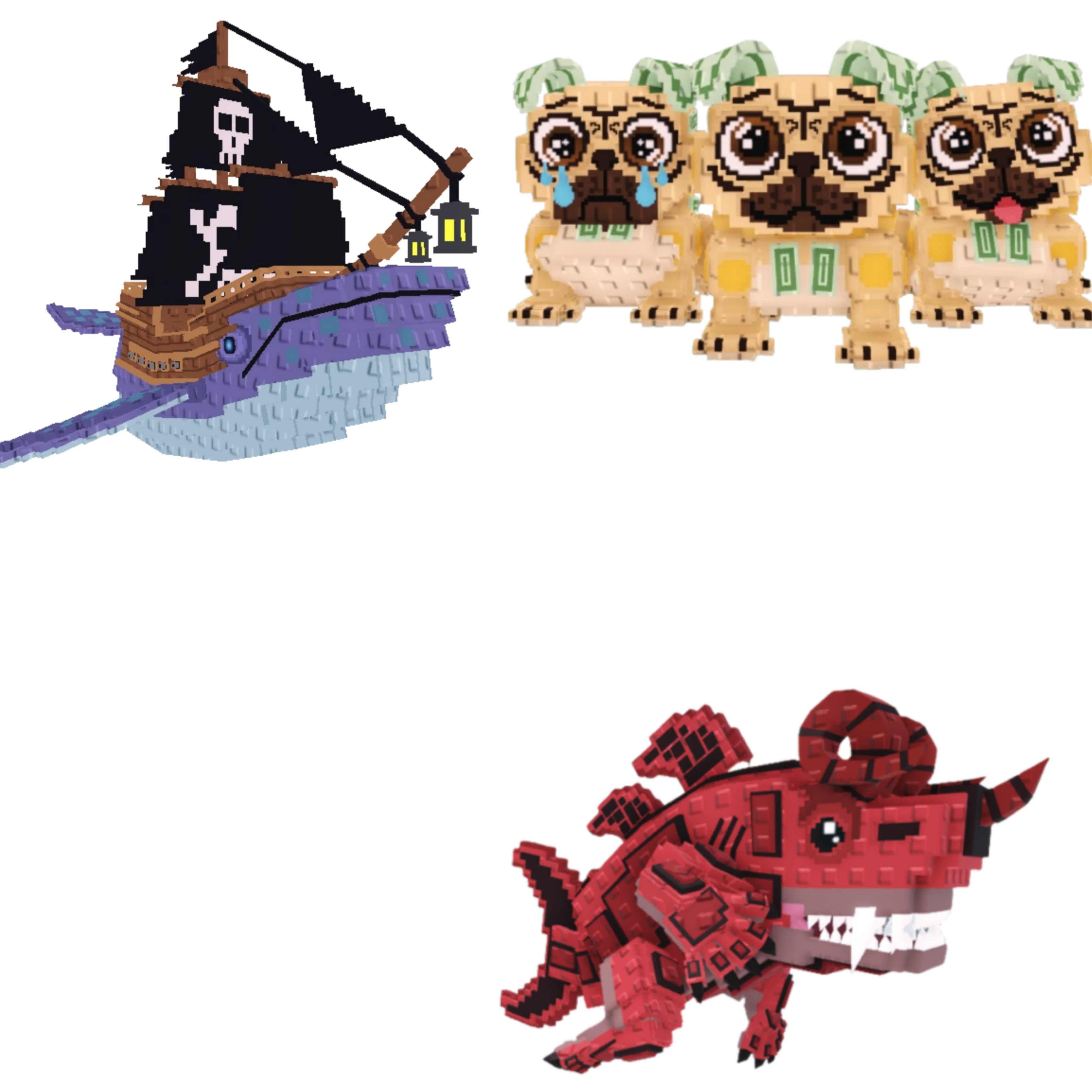 [BUNDLE] - 🦉 1x Capitano Moby 🦉 1x Eviledon 🦉 1x Los Puggies