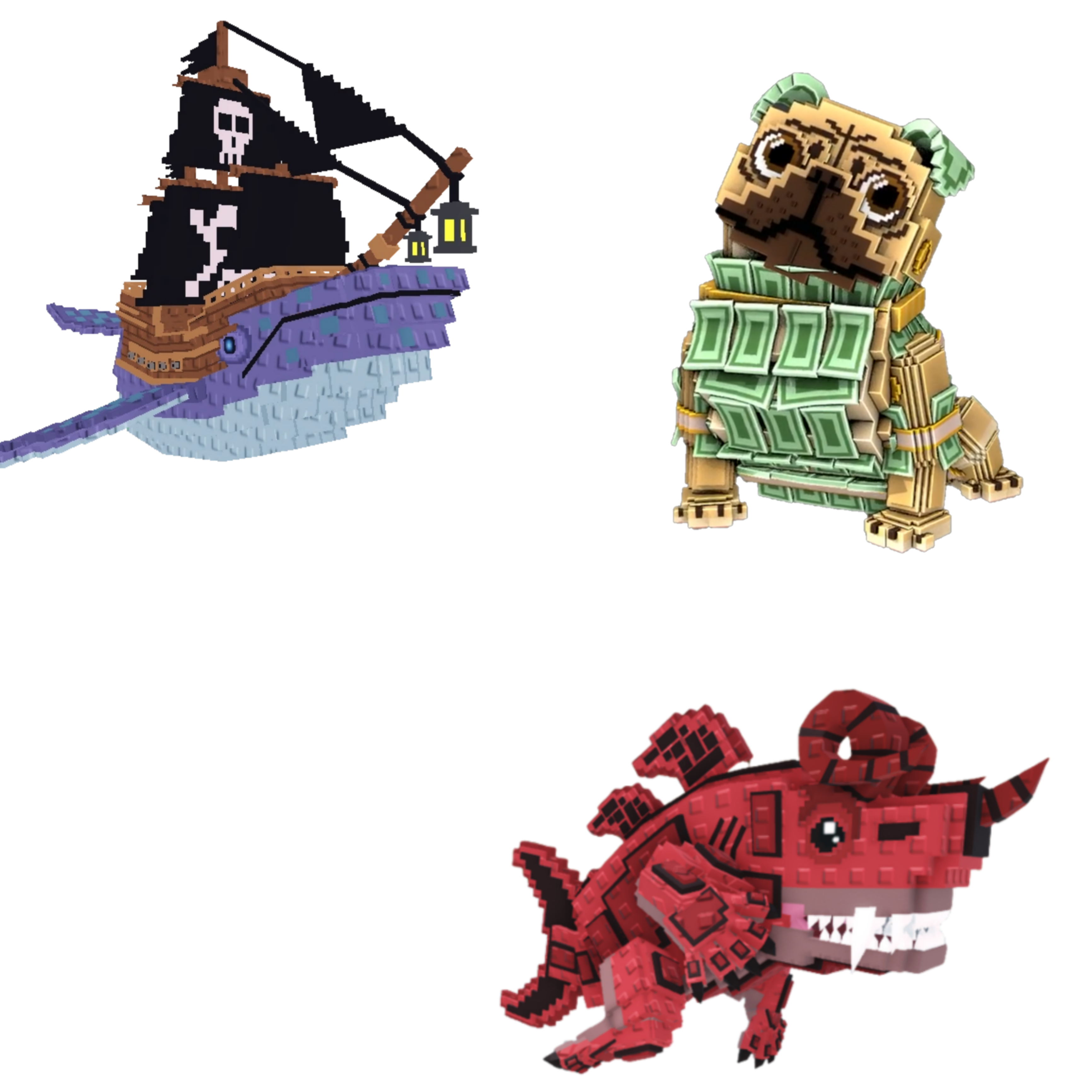 [BUNDLE] - 🦚 1x Capitano Moby 🦚 1x Eviledon 🦚 1x Money Money Puggy