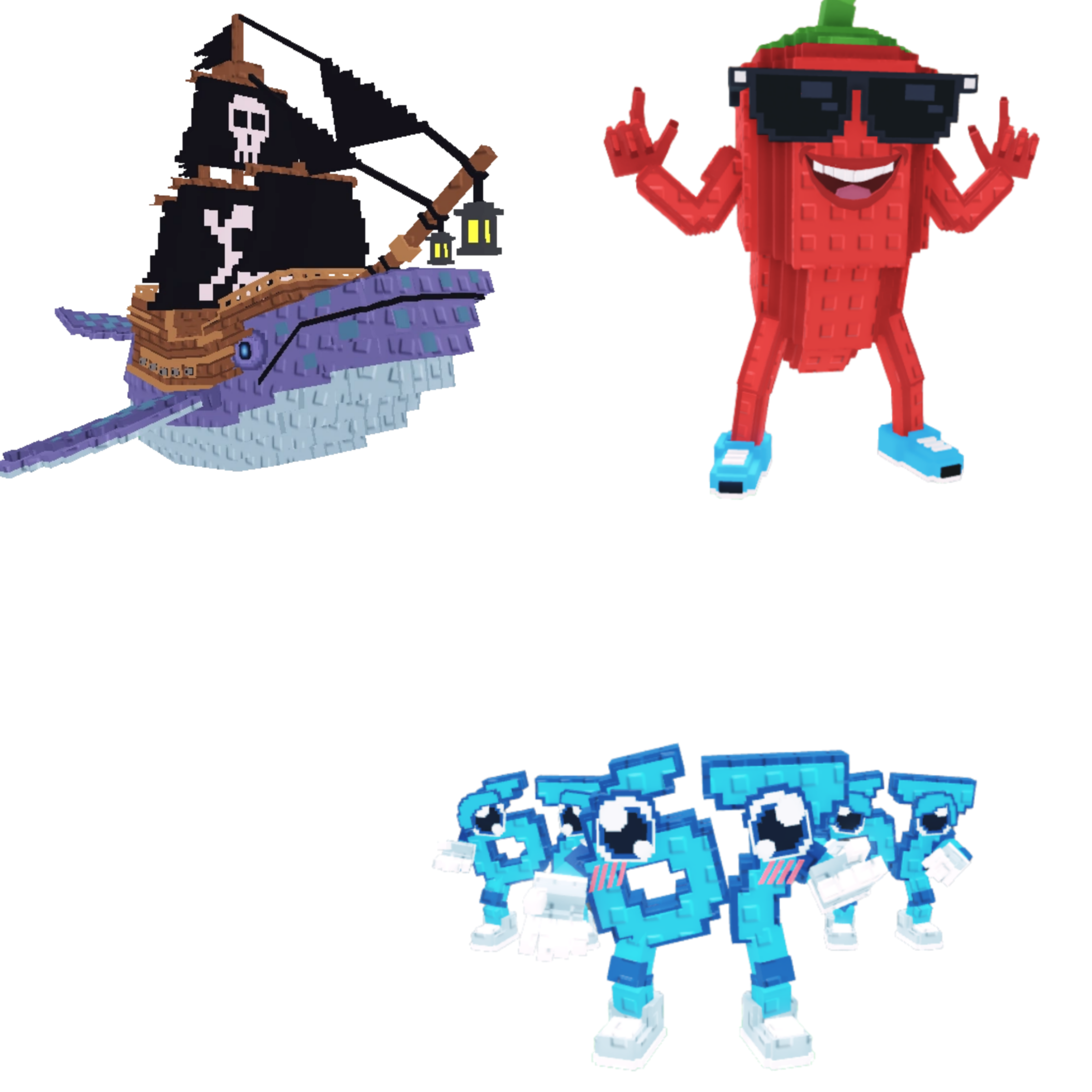 [BUNDLE] - 🐊 1x Capitano Moby 🐊 1x Chillin Chili 🐊 1x Los 67 (Six Seven)