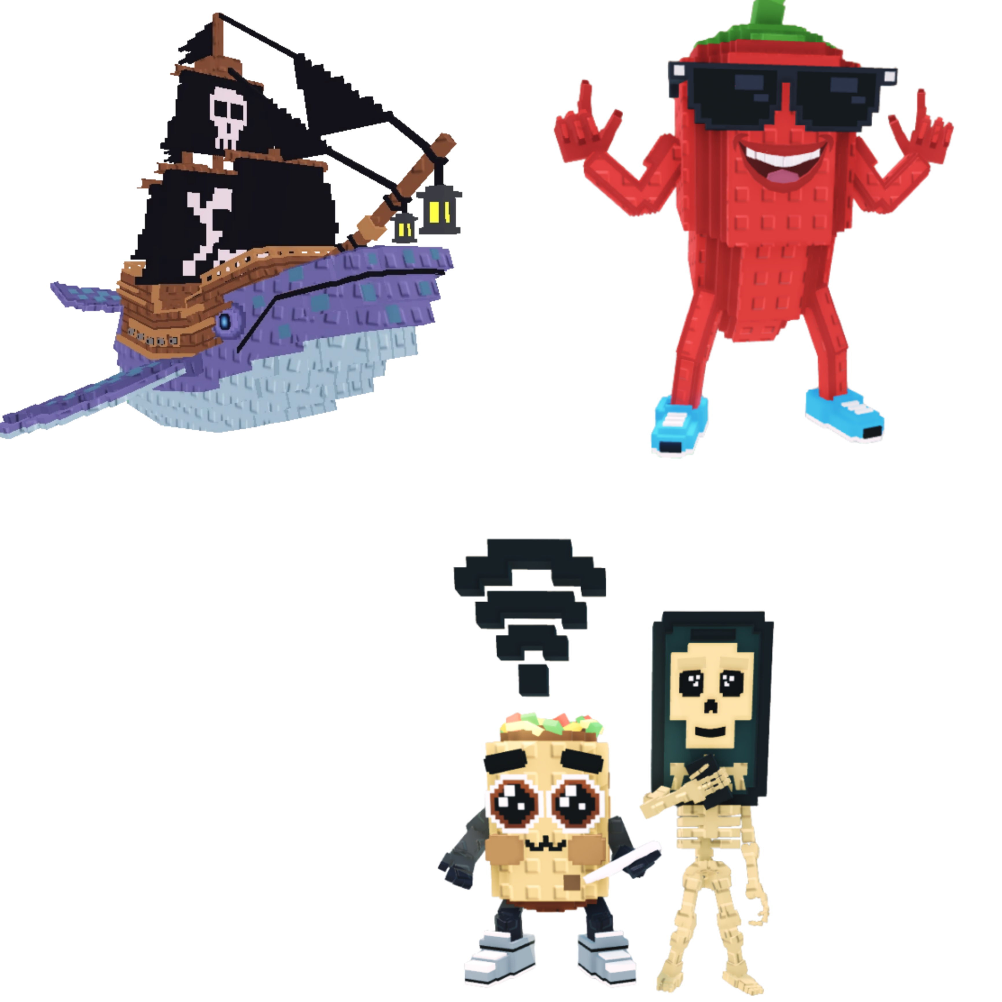 [BUNDLE] - 🦎 1x Capitano Moby 🦎 1x Chillin Chili 🦎 1x Los Mobilis
