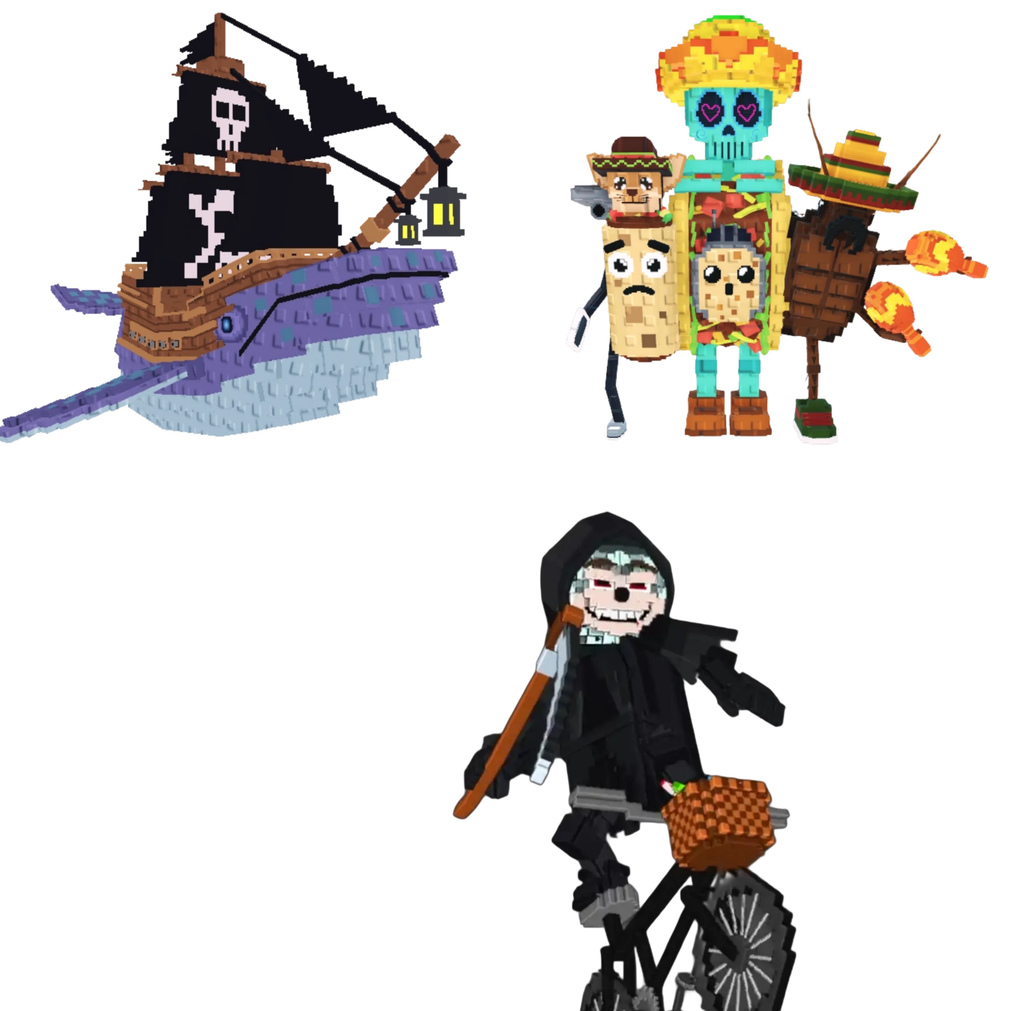 [BUNDLE] - 🦕 1x Capitano Moby 🦕 1x La Taco Combinasion 🦕 1x Mieteteira Bicicleteira