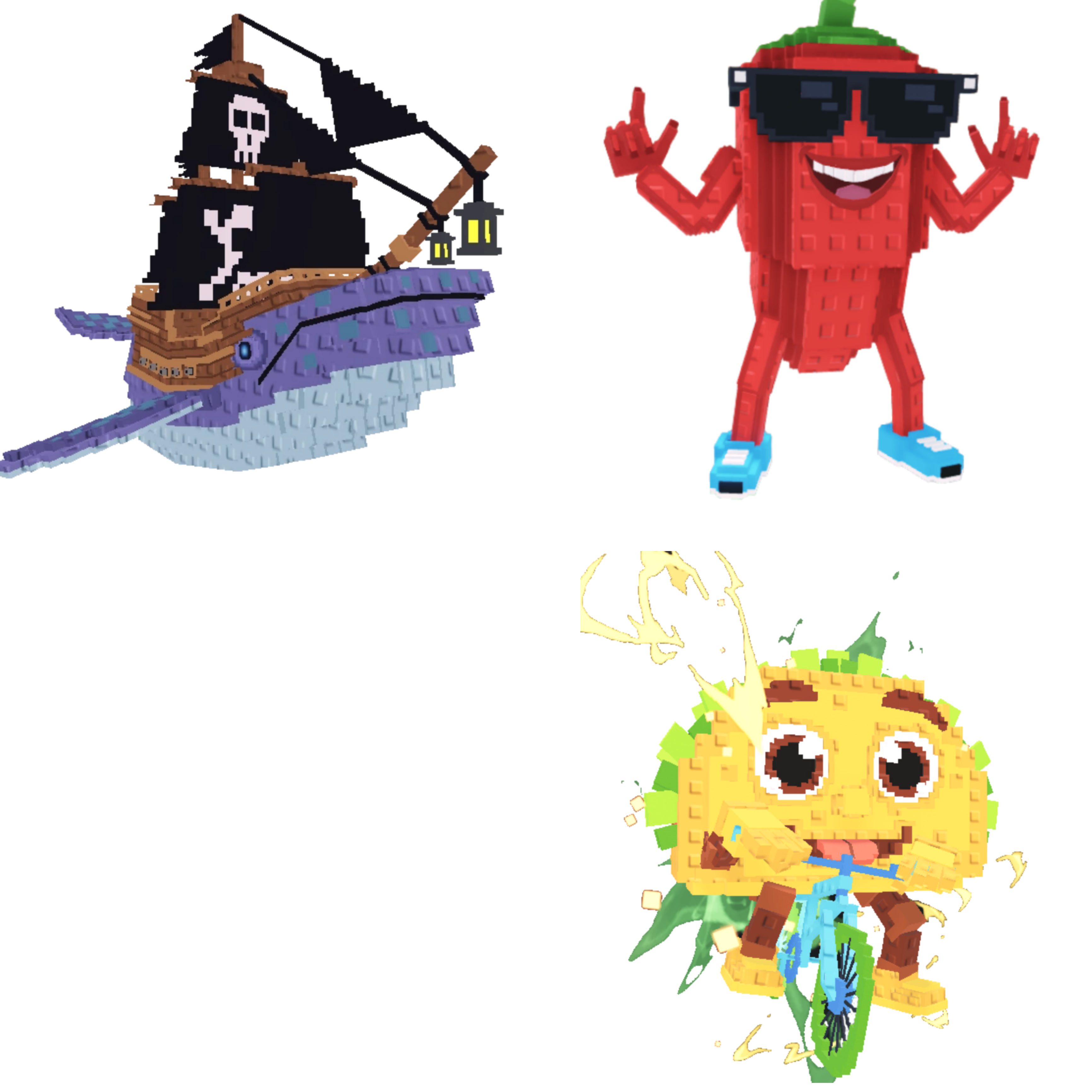 [BUNDLE] - 💐 1x Capitano Moby 💐 1x Chillin Chili 💐 1x Tacorita Bicicleta