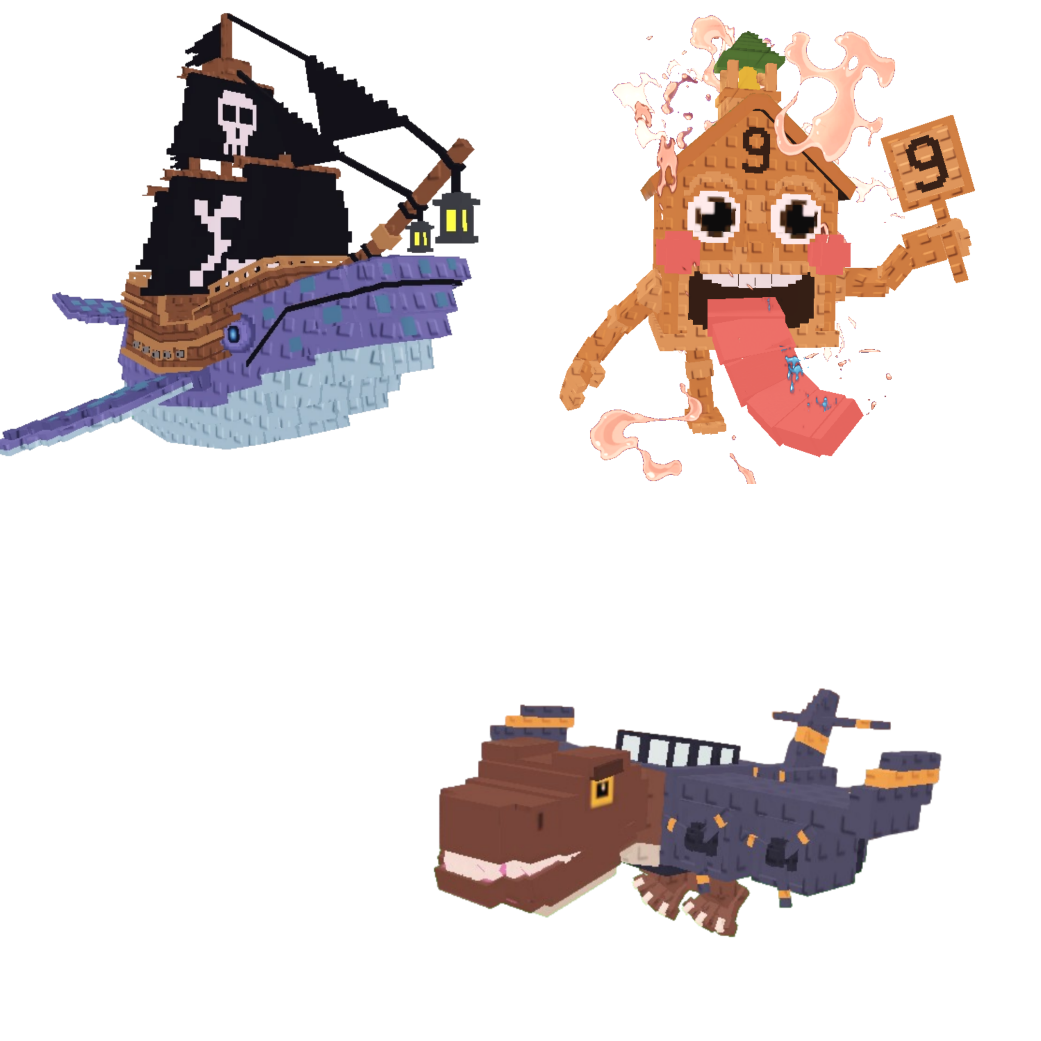 [BUNDLE] - 💮 1x Capitano Moby 💮 1x Nuclearo Dinossauro 💮 1x Esok Sekolah