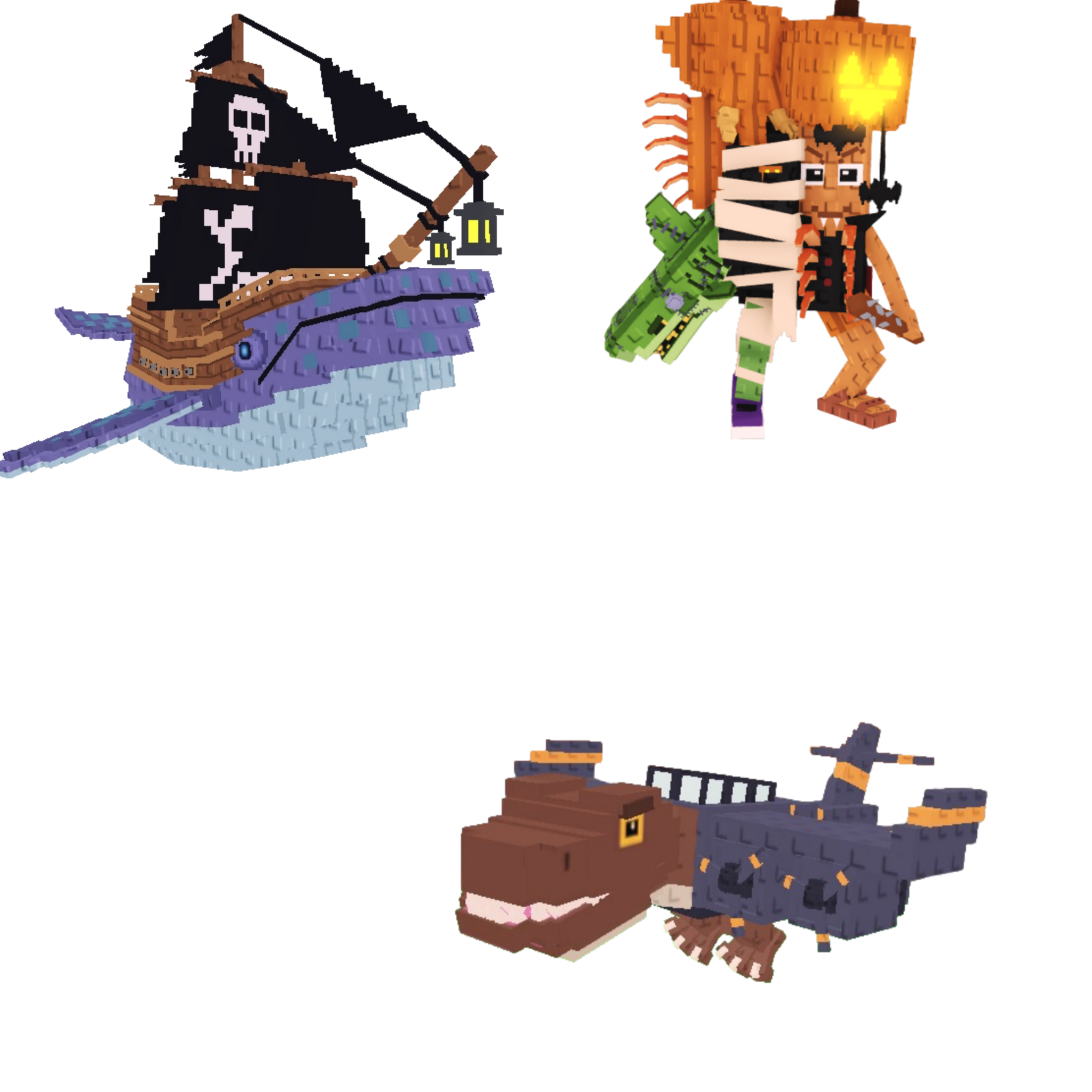 [BUNDLE] - 🌹 1x Capitano Moby 🌹 1x La Spooky Grande 🌹 1x Nuclearo Dinossauro