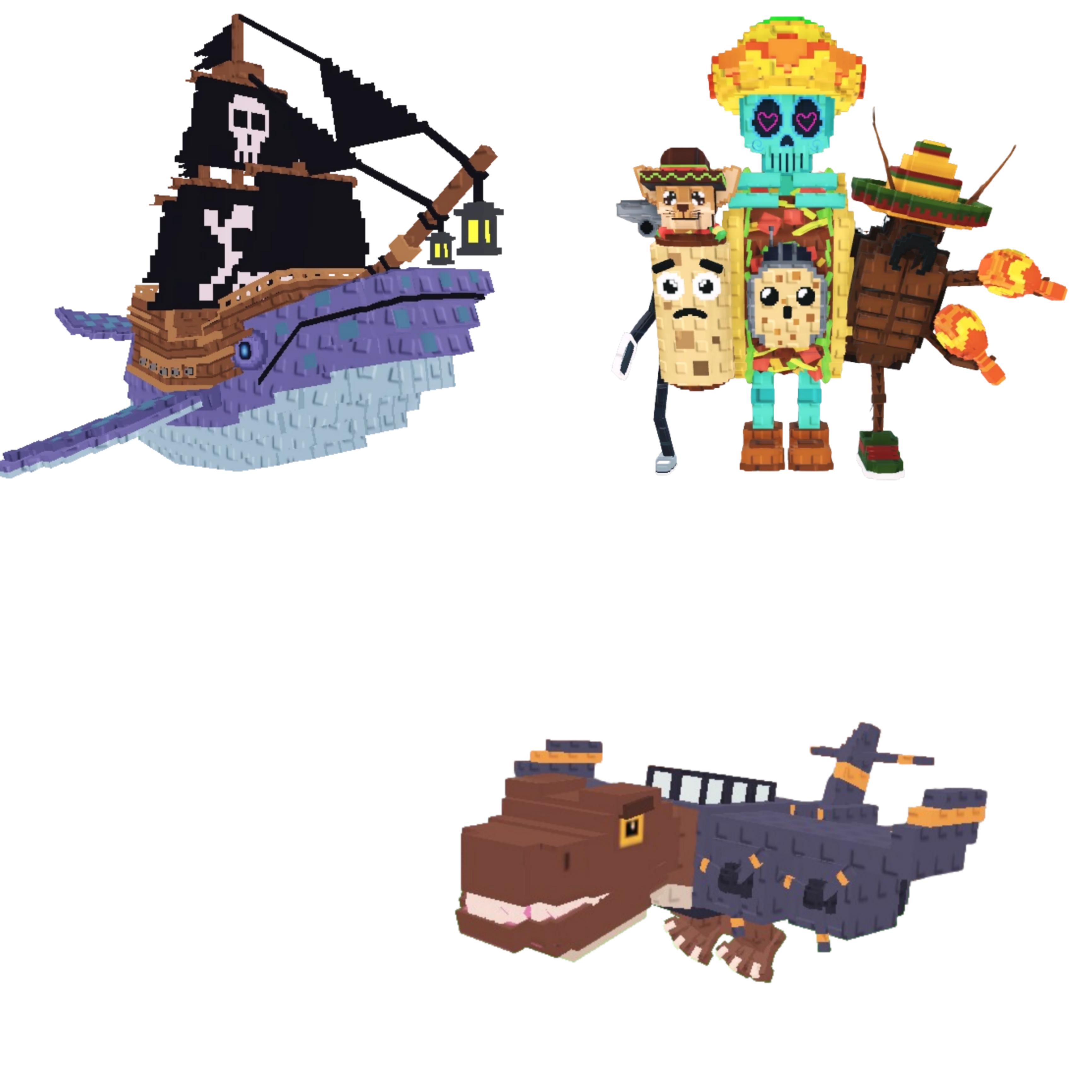 [BUNDLE] - 🌻 1x Capitano Moby 🌻 1x La Taco Combinasion 🌻 1x Nuclearo Dinossauro