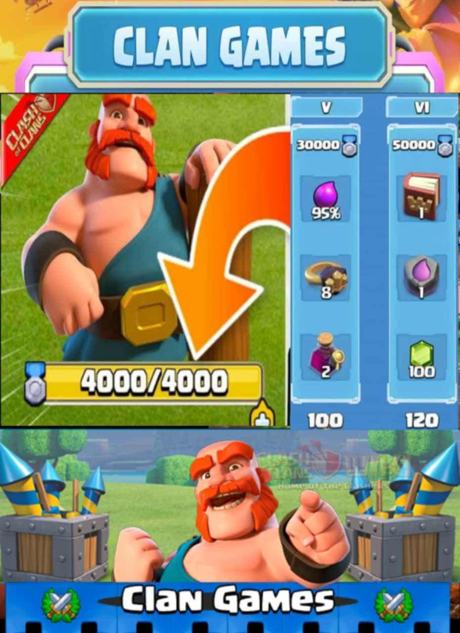 CLAN GAMES 50K [50,000] POINTS || SUPER CHEAP OFFER ||  CHEAP RATE, FAST, EXPERIENCE, VERIFIED