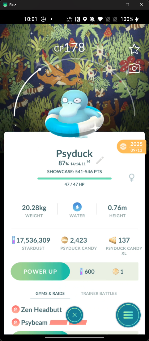 Shiny Psyduck Swim Ring Special Background