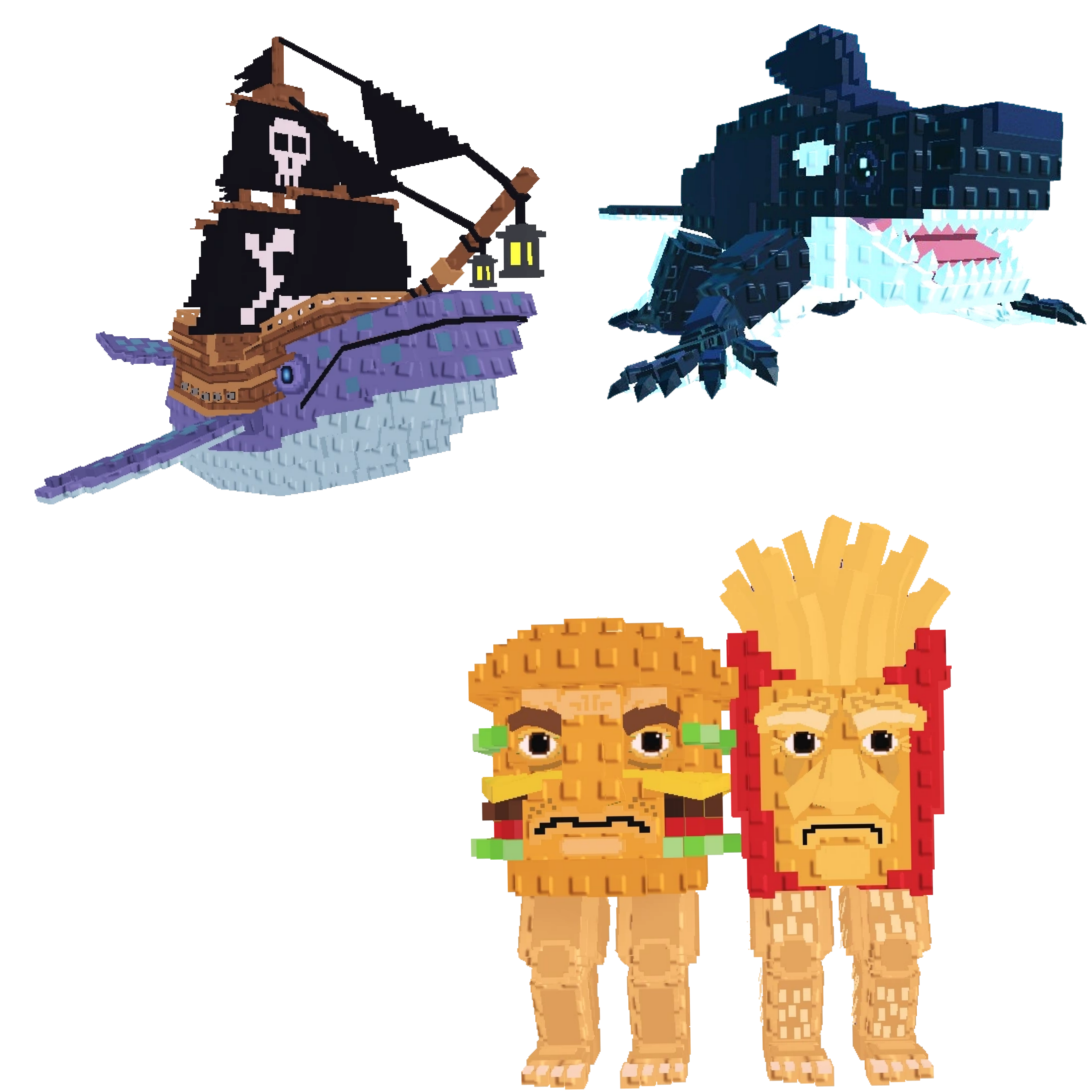 [BUNDLE] - 🌓 1x Capitano Moby 🌓 1x Burguro And Fryuro 🌓 1x Orcaledon