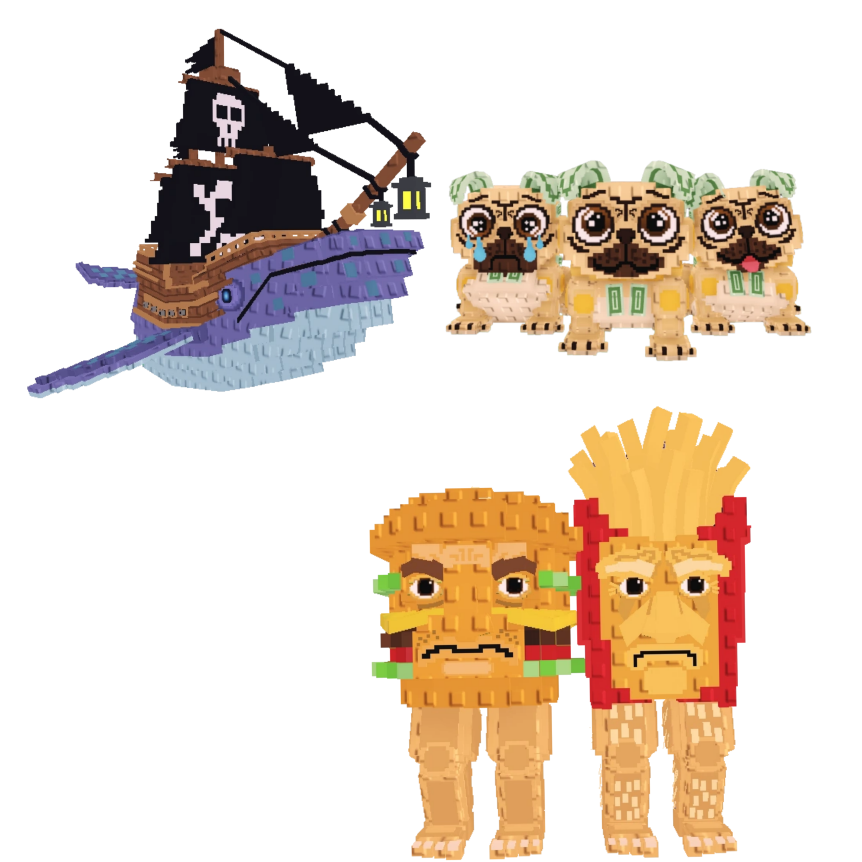[BUNDLE] - ☀️ 1x Capitano Moby ☀️ 1x Burguro And Fryuro ☀️ 1x Los Puggies
