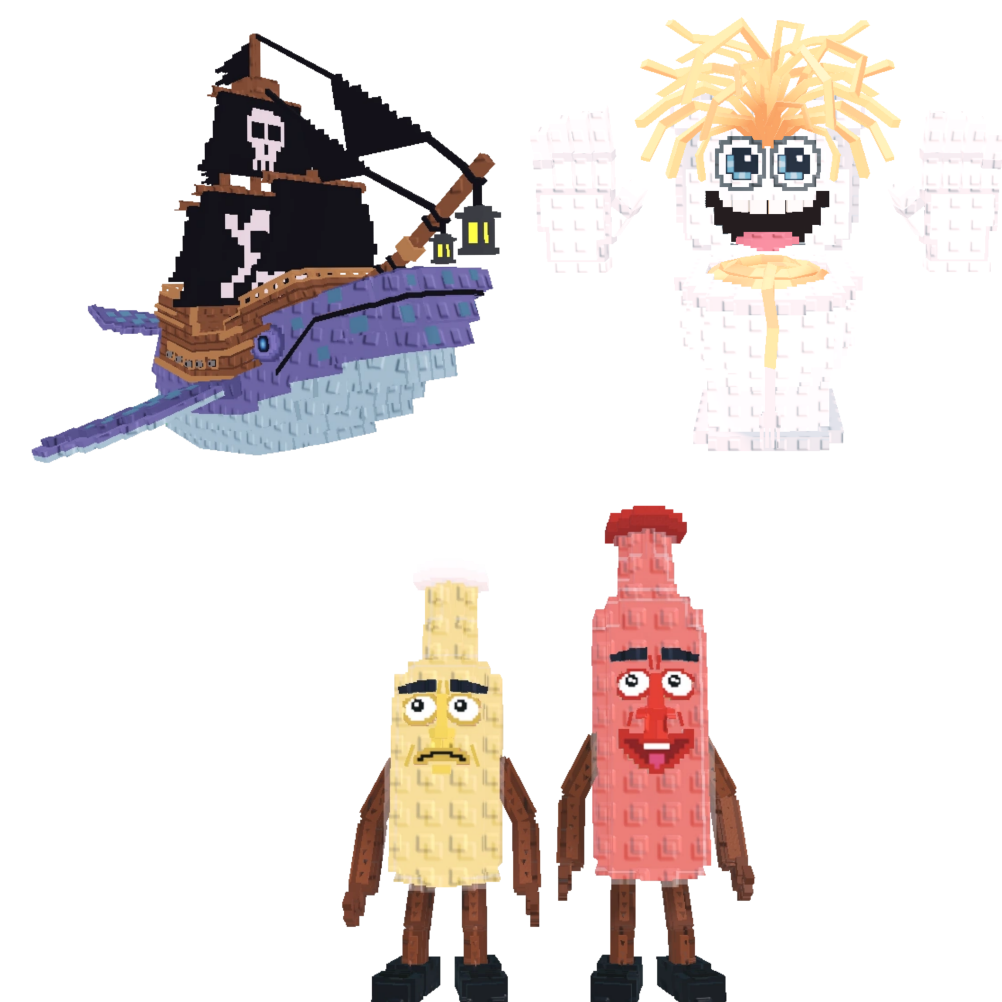 [BUNDLE] - 🌦️ 1x Capitano Moby 🌦️ 1x Ketchuru and Musturu 🌦️ 1x Spaghetti Tualetti