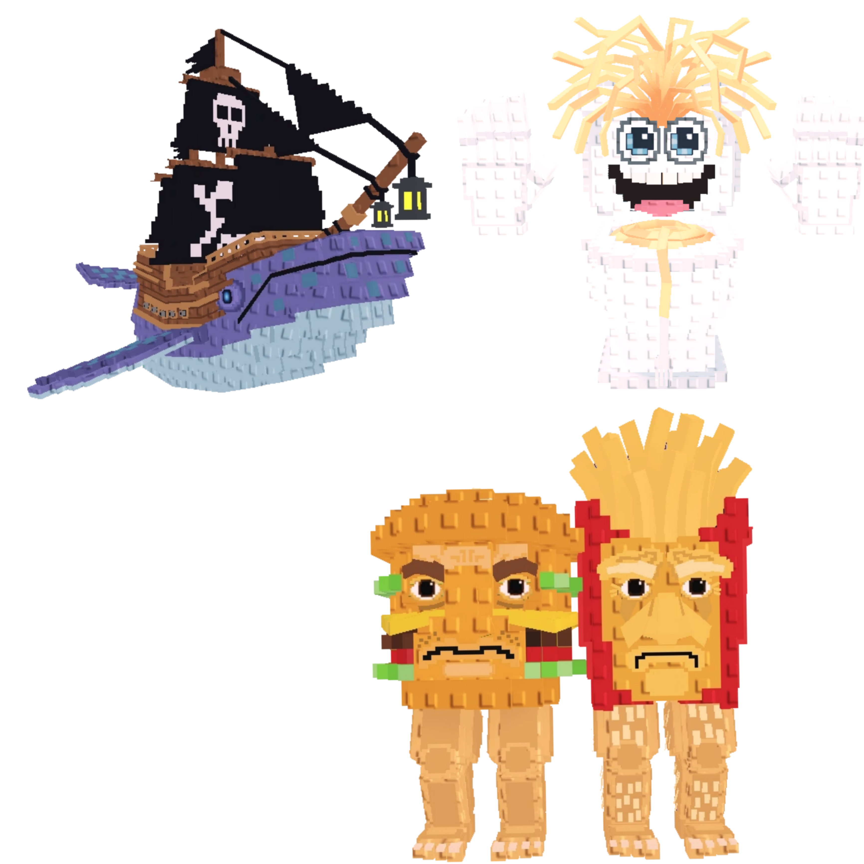 [BUNDLE] - 🌧️ 1x Capitano Moby 🌧️ 1x Burguro And Fryuro 🌧️ 1x Spaghetti Tualetti